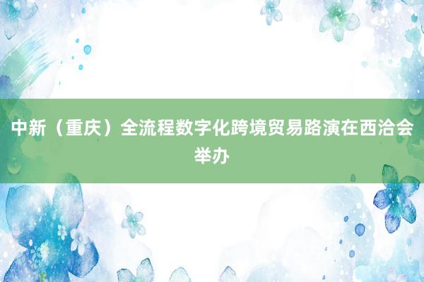 中新（重庆）全流程数字化跨境贸易路演在西洽会举办