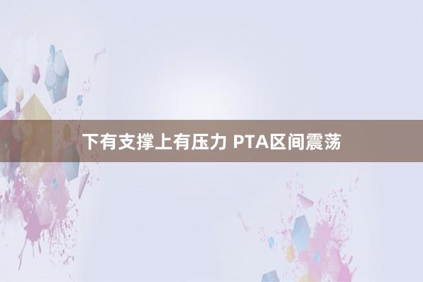 下有支撑上有压力 PTA区间震荡