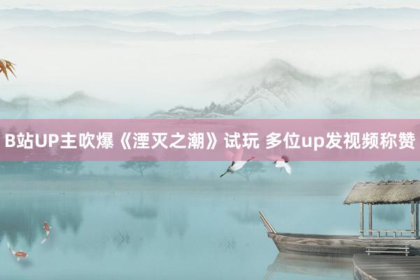 B站UP主吹爆《湮灭之潮》试玩 多位up发视频称赞