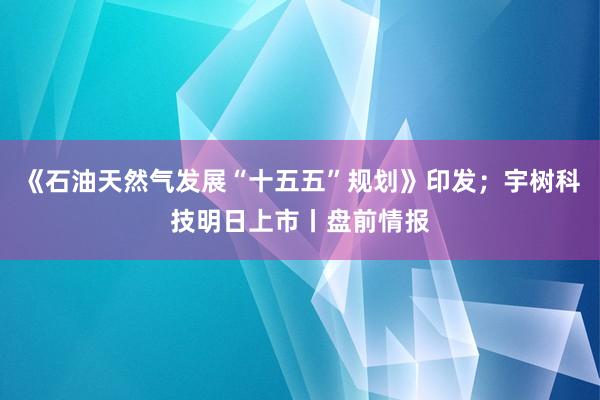 《石油天然气发展“十五五”规划》印发；宇树科技明日上市丨盘前情报