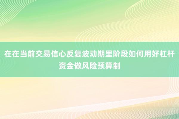 在在当前交易信心反复波动期里阶段如何用好杠杆资金做风险预算制