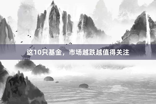 这10只基金，市场越跌越值得关注
