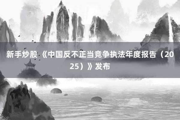 新手炒股 《中国反不正当竞争执法年度报告（2025）》发布