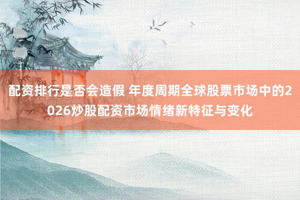 配资排行是否会造假 年度周期全球股票市场中的2026炒股配资市场情绪新特征与变化