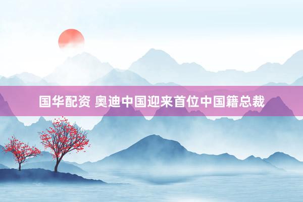 国华配资 奥迪中国迎来首位中国籍总裁